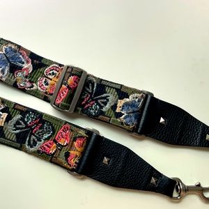 Valentino Garavani Camubutterfly Rockstud Camo Butterfly Guitar Bag Strap